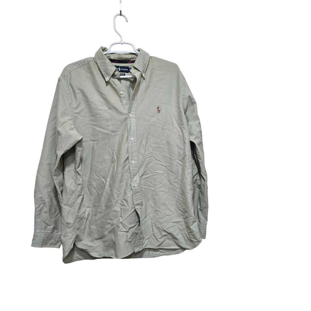 Ralph Lauren Classic Fit Oxford Button Down Shirt Green Large